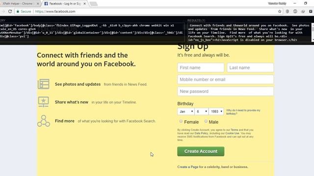 Finding Xpath and CSS in Chrome -  Xpath Helper