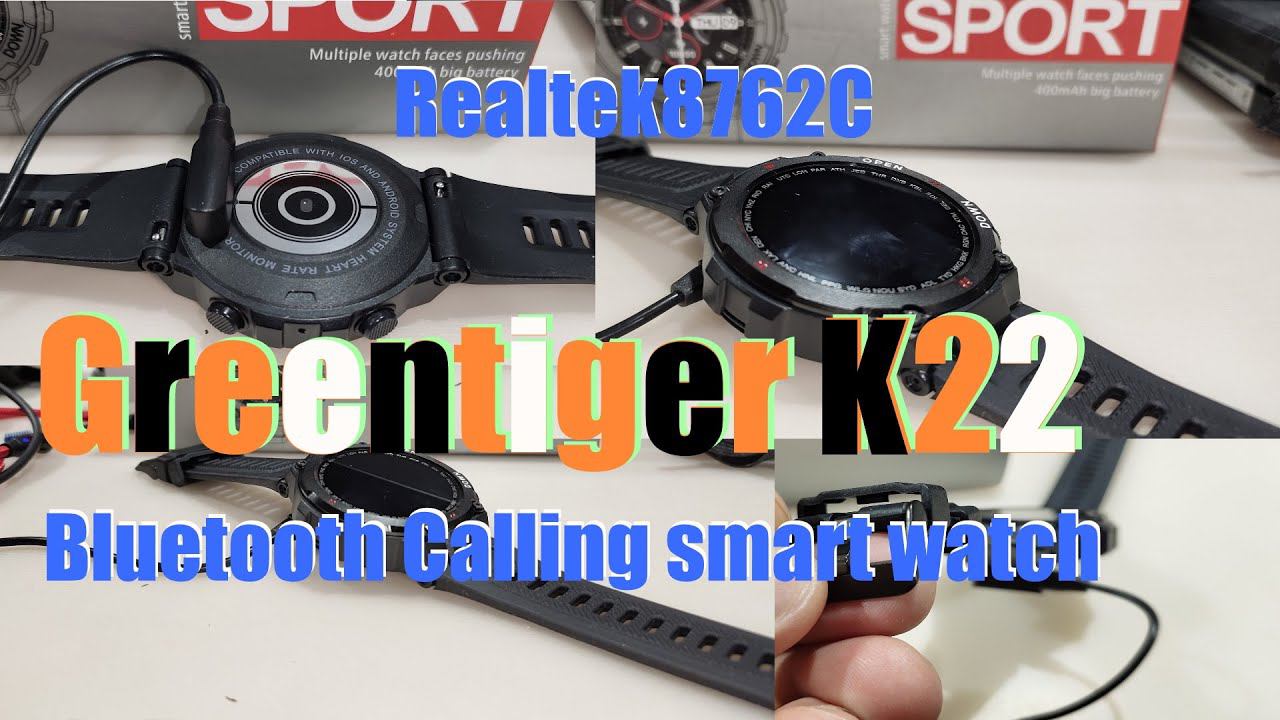 Greentiger K22 Смарт-часы для мужчин с Bluetooth звонками.