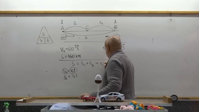 Математика .4 класс. Задачи на встречное движение ТИП 2 20207