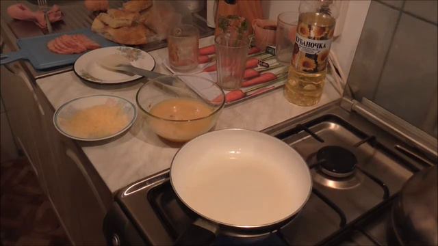 Домашние вкусняшки"ГРЕНКИ С ВЕТЧИНОЙ"