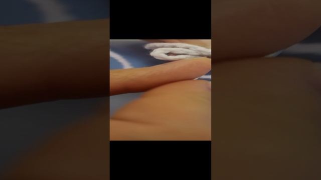 Прячем кончик нити