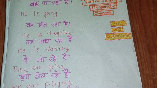 present continuous ✍️sentences||English speaking practice|| litshen and speak💁part 2