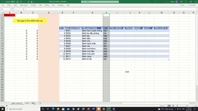 BẢNG QUẢN LÝ XUẤT NHẬP TỒN CHO NHIỀU KHO (NHIỀU CHI NHÁNH) - PHẦN 1 - ILOVEEXCEL!