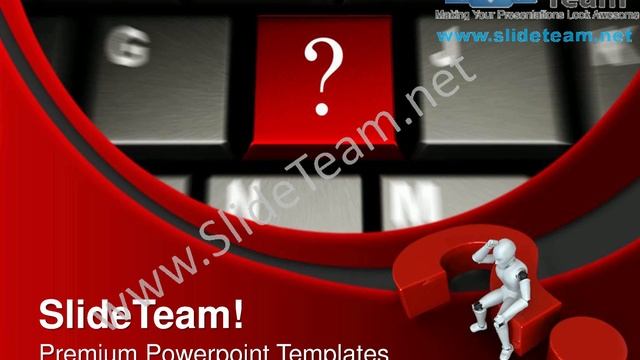 Computer Keyboard With Question Mark Key Symbol PowerPoint Templates ppt Themes 1012 Slides Backgro