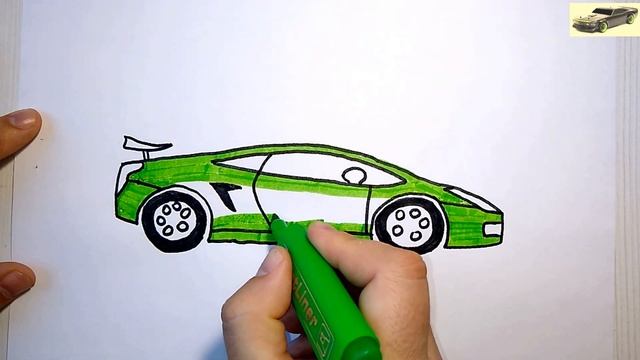 Как нарисовать ЛАМБОРГИНИ Lamborghini просто