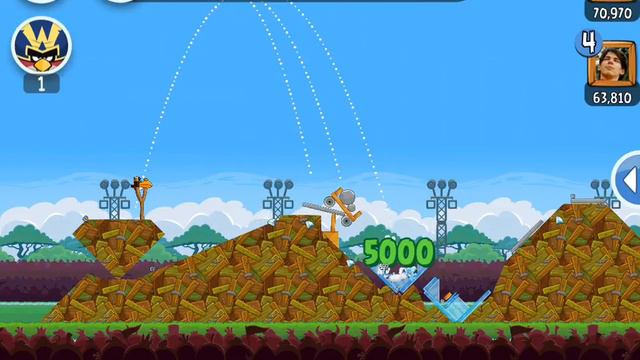 Турнир Angry Birds Friends Tournament Неделя 65 (12 авг. 2013) Уровень 2 - Прохождение на 3 Звезды