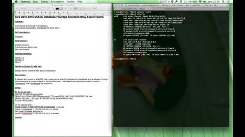 CVE-2012-5613 MySQL Database Privilege Elevation 0day Exploit Demo