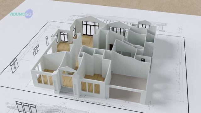 House 3d building animation
