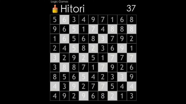 Hitori Answers All Levels  100 Logic Games