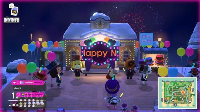 ✨🥂Animal Crossing NYE countdown CHAOS! ✨ have a fabulous 2024! 🎉