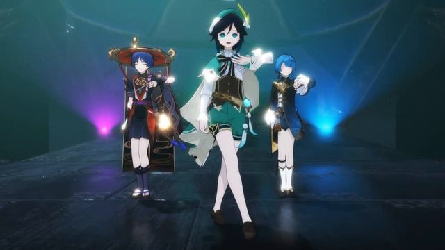 Genshin Impact MMD原神AdiosVenti  Xingqiu  Scaramouche