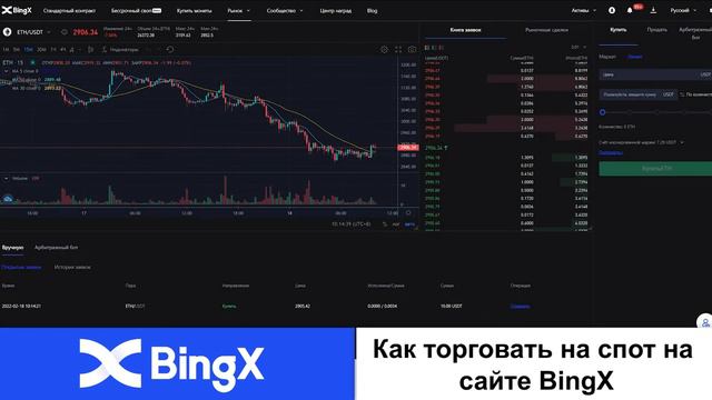 Спот торговля на BingX