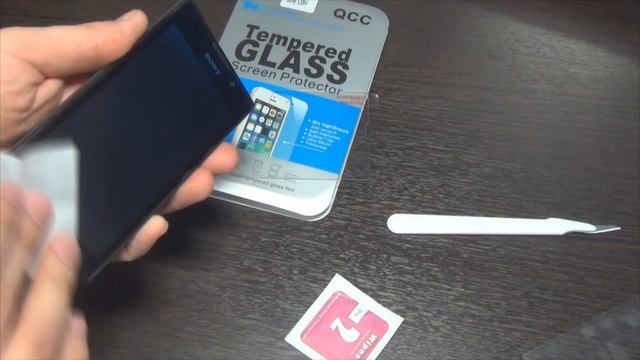 Посылка с Aliexpress защитное+заколённое стекло для моего телефона SONY XPERIA C