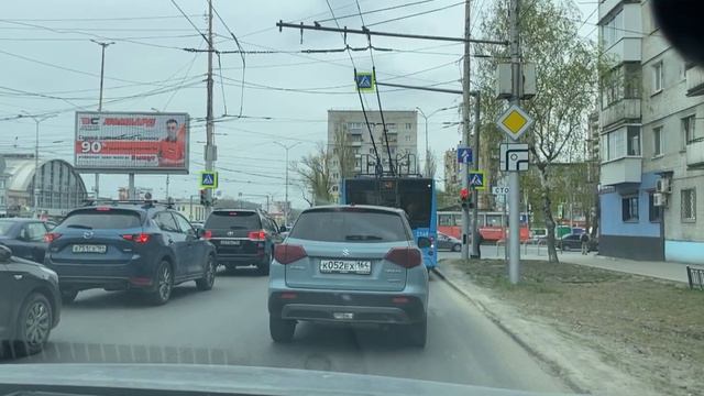 🇷🇺Russia 64 Region Saratov 2023: Streets of Saratov driving a car 11:30 21.04.23