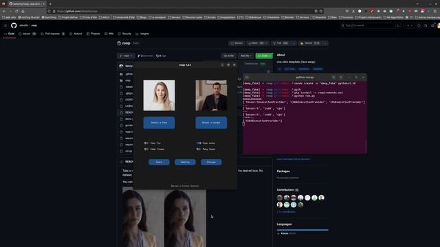 Relatively easy almost one click deepfake