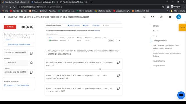 Scale Out and Update a Containerized Application on a Kubernetes Cluster | #GSP305 || #shorttrick