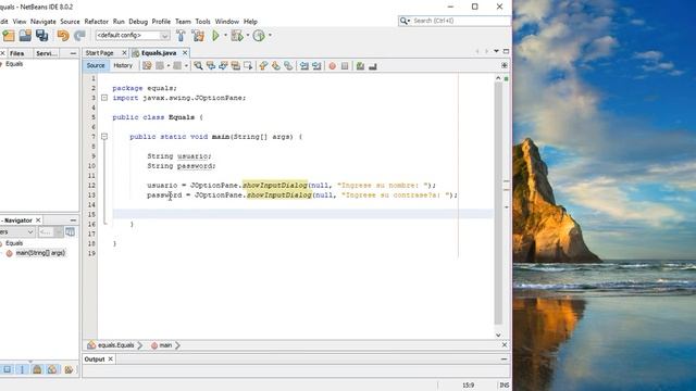 Método Equals en Java - Ejemplo Login comparar usuario y contraseña.