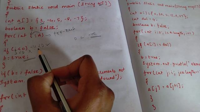 Java program to find Negative element in array in Tamil| Java interview program in Tamil | Java