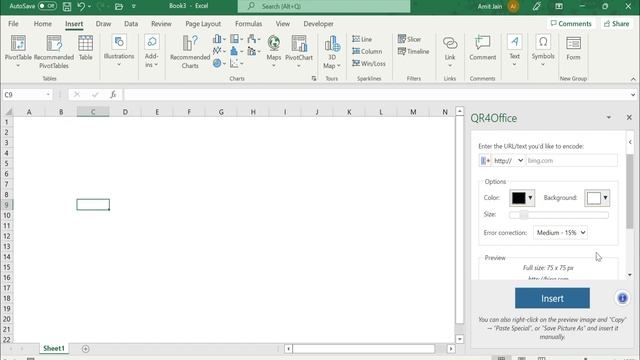 How to Generate QR Code using Excel