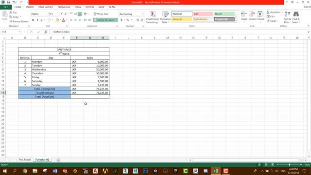 Microsoft Excel Beginner Course (Sinhala) Part 03 - Starting with Formulas
