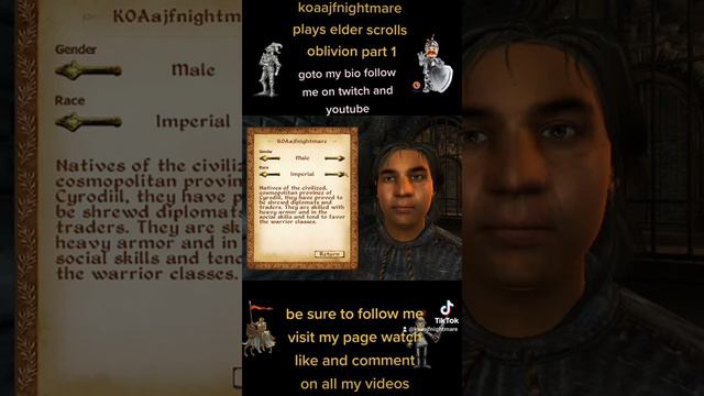 koaajfnightmare plays elder scrolls oblivion part 1