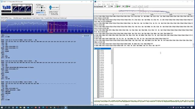 Reception and decoding of DSC signals 2187.5 kHz ( YaDD and SeaTTY ).
