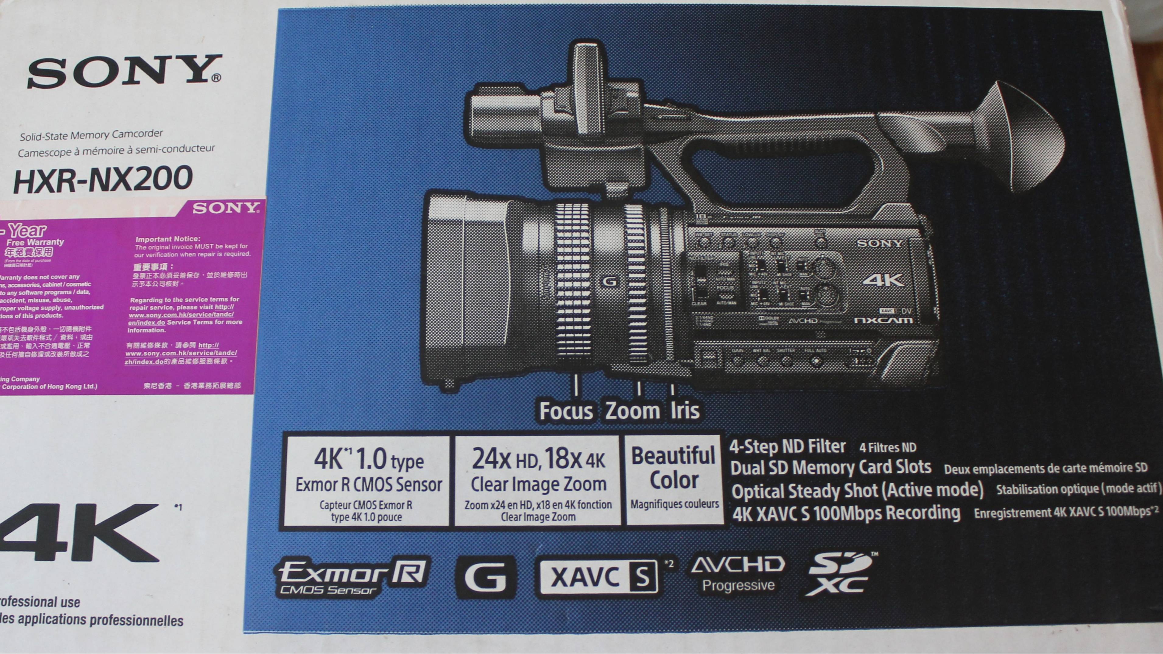 Обзор видеокамеры Sony HXR-NX200