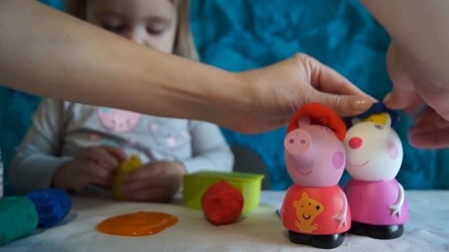 Игрушки свинка Пеппа, овечка Сьюзи, тесто-пластилин, Пеппа игрушка, монстр Nadya Slimy