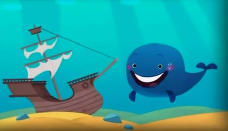 Развивающая весёлая песенка про кита для малышей