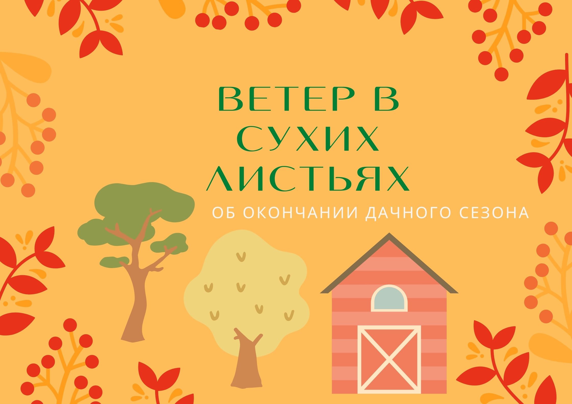 Ветер в СУХИХ листьях. Об окончании ДАЧНОГО сезона