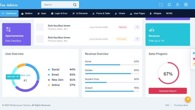 Fox Admin - Bootstrap 5 Dashboard With Admin Dashboard Ui Kit