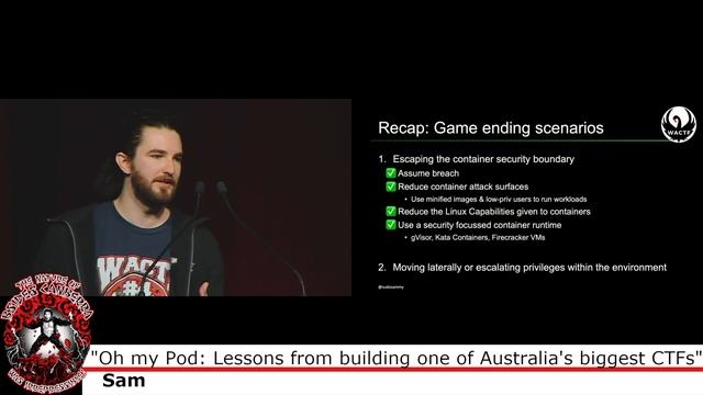 "Oh my Pod: Lessons from building one of Australia's biggest CTFs" - Sam