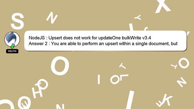 NodeJS : Upsert does not work for updateOne bulkWrite v3.4