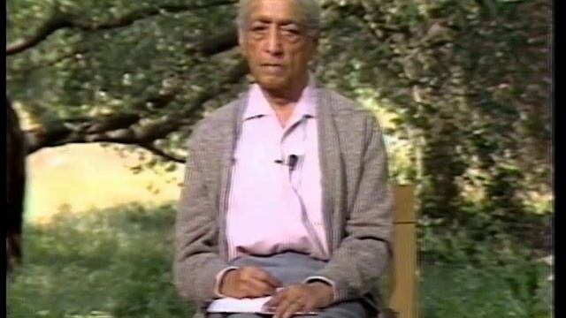 J. Krishnamurti - Ojai 1982 - Public Q&A 1