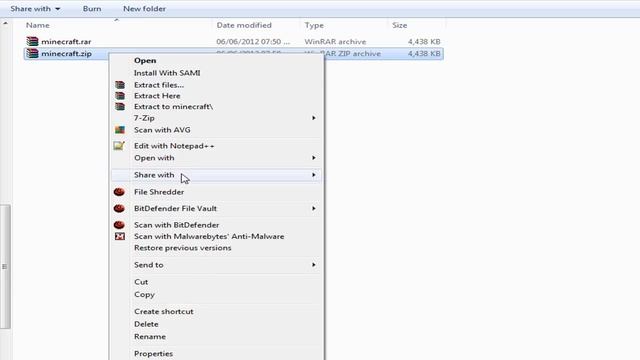 How to Change Minecraft.Rar / .Zip Files into .Jar Files | Minecraft Install Help