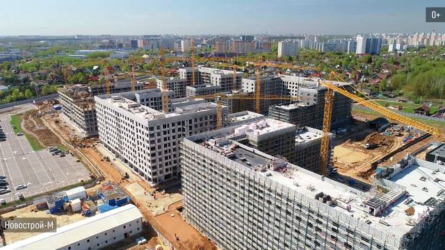 Обзор с воздуха ЖК homecity (аэросъемка: май 2021 г.)