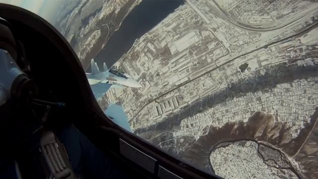 Полеты над Красноярском  Су 30СМ и Соколы России, высший пилотаж