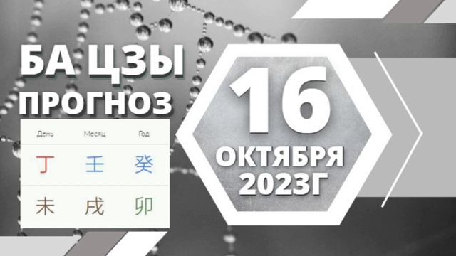 БаЦзы прогноз на 16 октября 2023 года  #ЗояБубнова