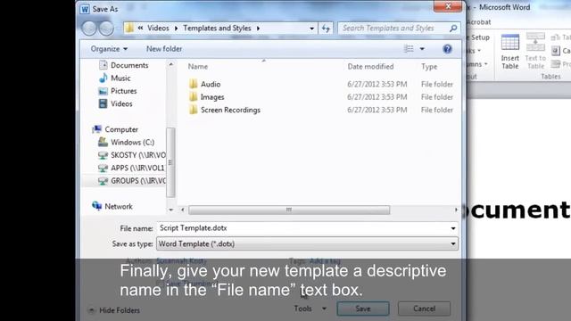 Creating Accessible Microsoft Word 2010 Documents: Templates & Style Basics