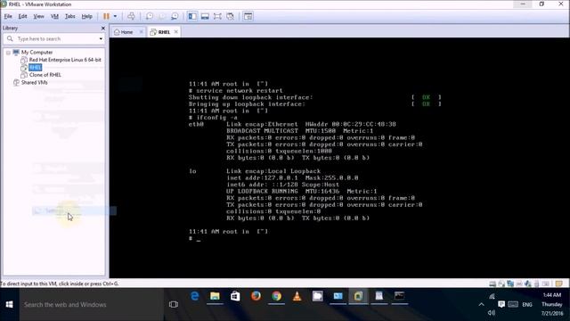 Solved!!! unknown Host and Network is unreachable and Configure NAT network on Vanila RHEL on VM