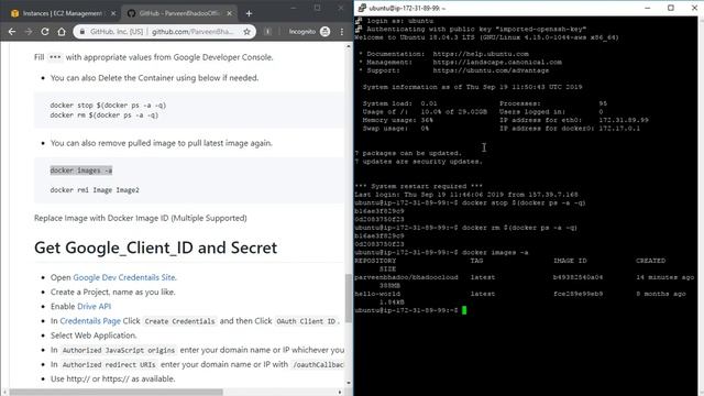How to remove Docker Images from AWS Server to Fetch Latest Images
