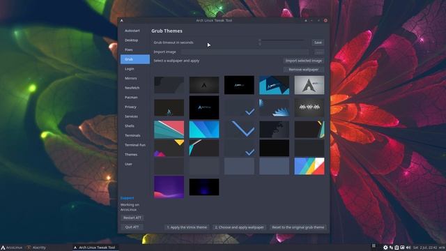 ArcoLinux : 2934 ATT - grub timeout - change the seconds or put to zero