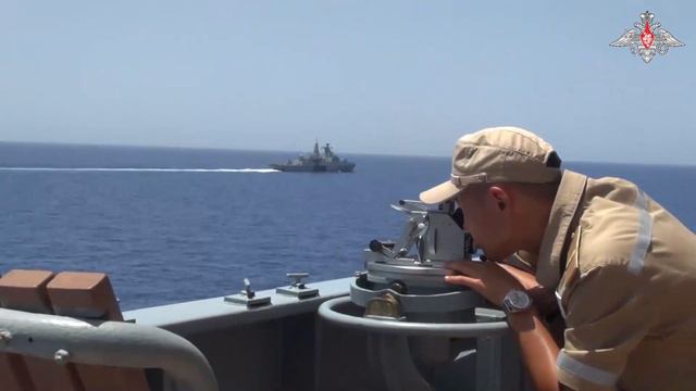 Выход из Александрии отряда ТОФ и учение с ВМС Египта