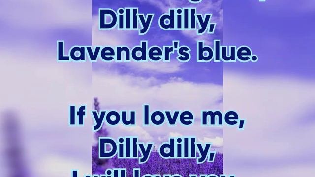 CINDERELLA Lavenders Blue Lyrics