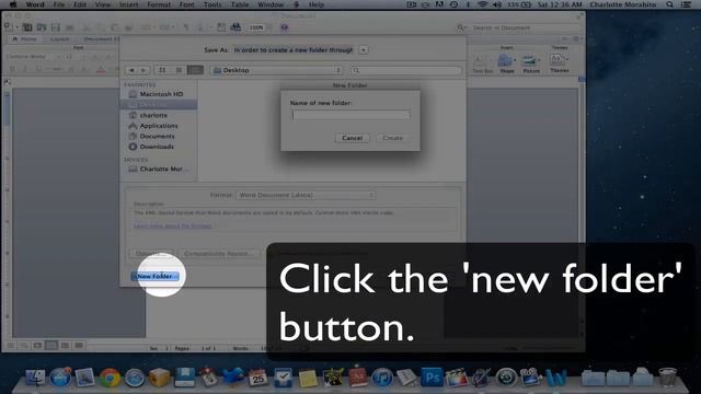 Create a New Folder on Mac Through Microsoft Word