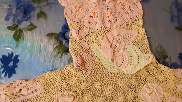 Платье крючком . ДЕТСКОЕ ПЛАТЬЕ КРЮЧКОМ.ИРЛАНДСКОЕ КРУЖЕВО.СХЕМЫ мотивов. Платье крючком из мотивов