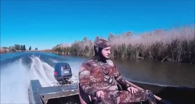 Видео-отчёт о весенней подводной охоте в дельте р.  Волга 2015