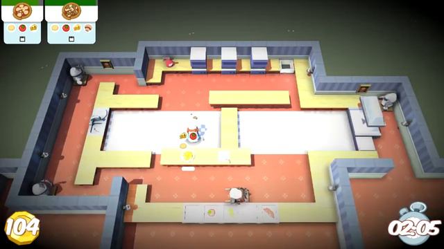 Overcooked Level 4-1 2 Player Co-op 3 Stars