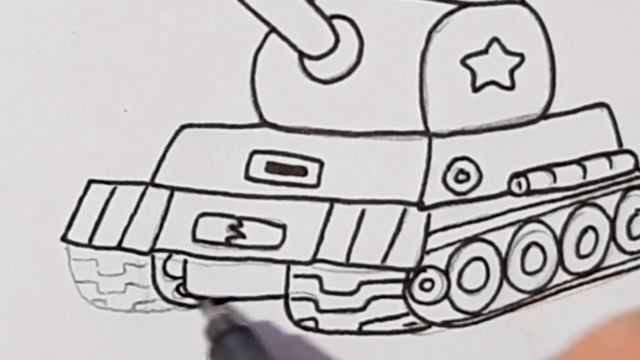 Как нарисовать ТАНК, рисунки для срисовки_How to draw a TANK, drawings for drawing