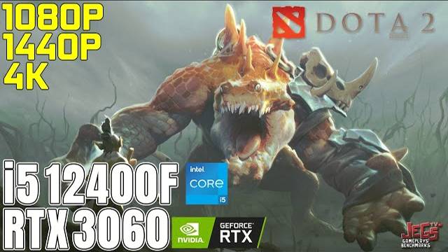 Dota 2 | i5 12400F + RTX 3060 | 1080p, 1440p, 4K benchmarks!